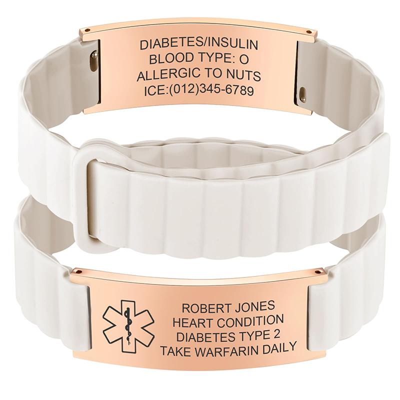 Fitness Tracker Band - Custom Medical ID Bracelet for Men