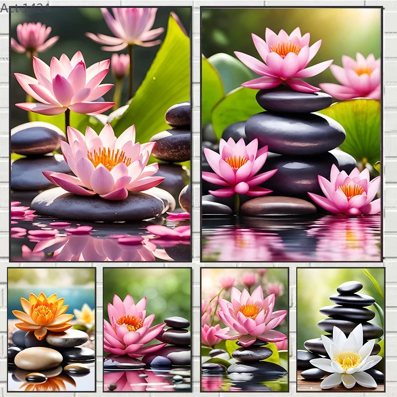 Yoga Fitness Studio - Spa Zen Cherry Blossom Lily Pink