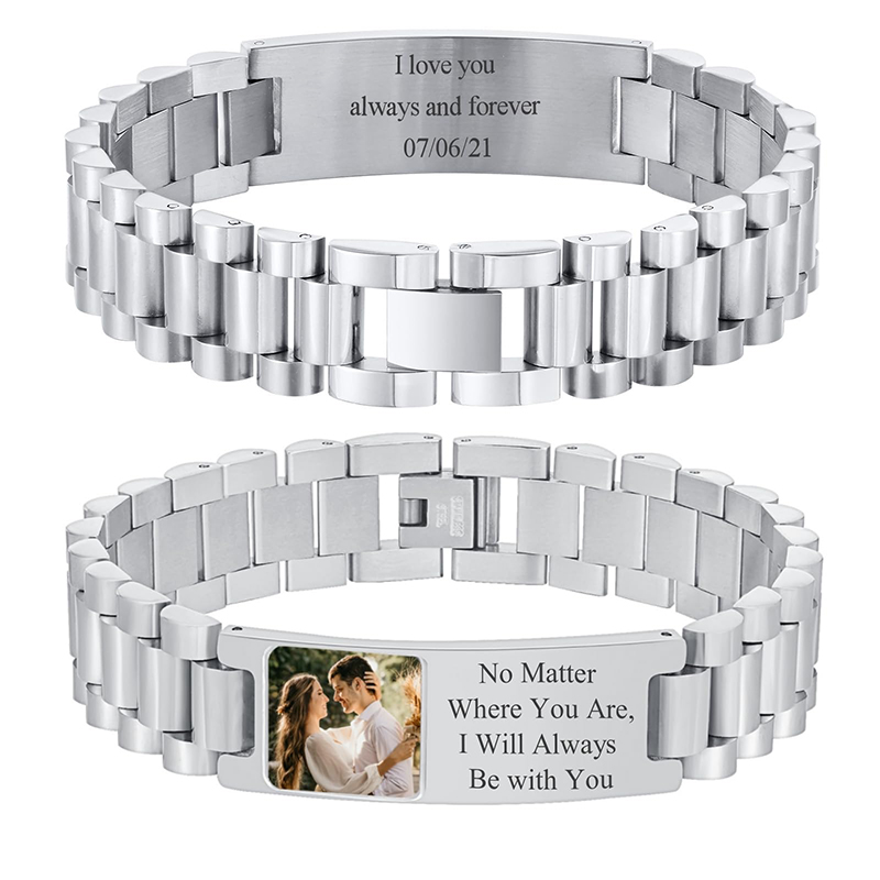 Fitness Tracker Band - Custom Picture Text Bracelet Watch Band