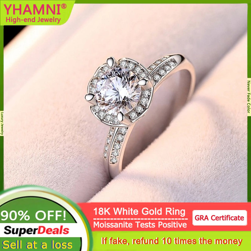 Fitness Tracker Band - Luxury Eternal 18K White Gold Ring