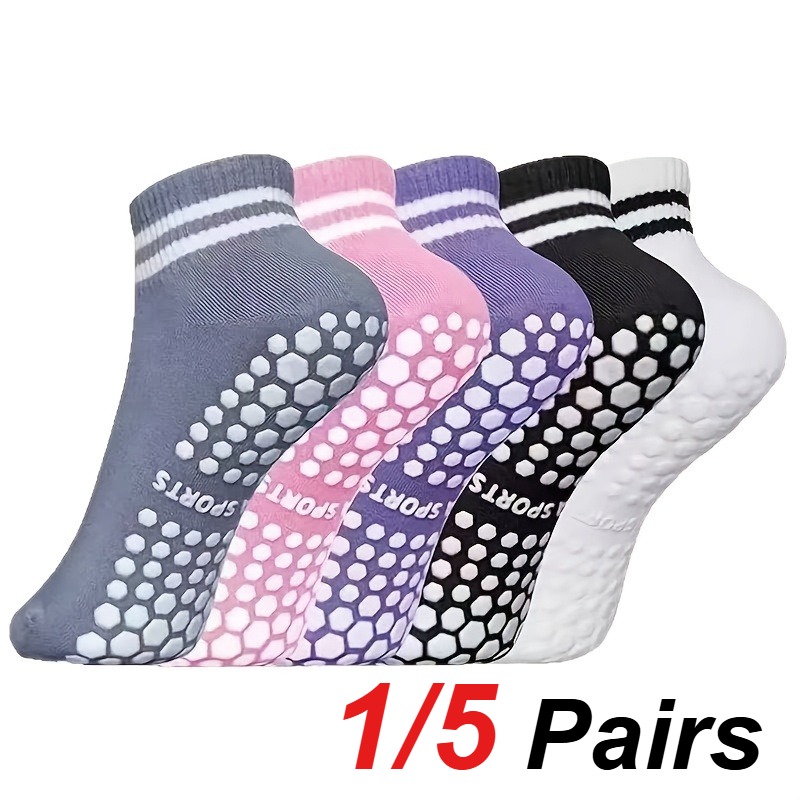 Yoga In Fitness - 1/5 Pair Women's Silicone Anti Slip