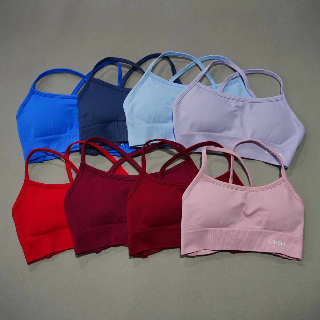 Yoga Fitness Matte - DFDK Ribbed Seamless Cross Back Yoga