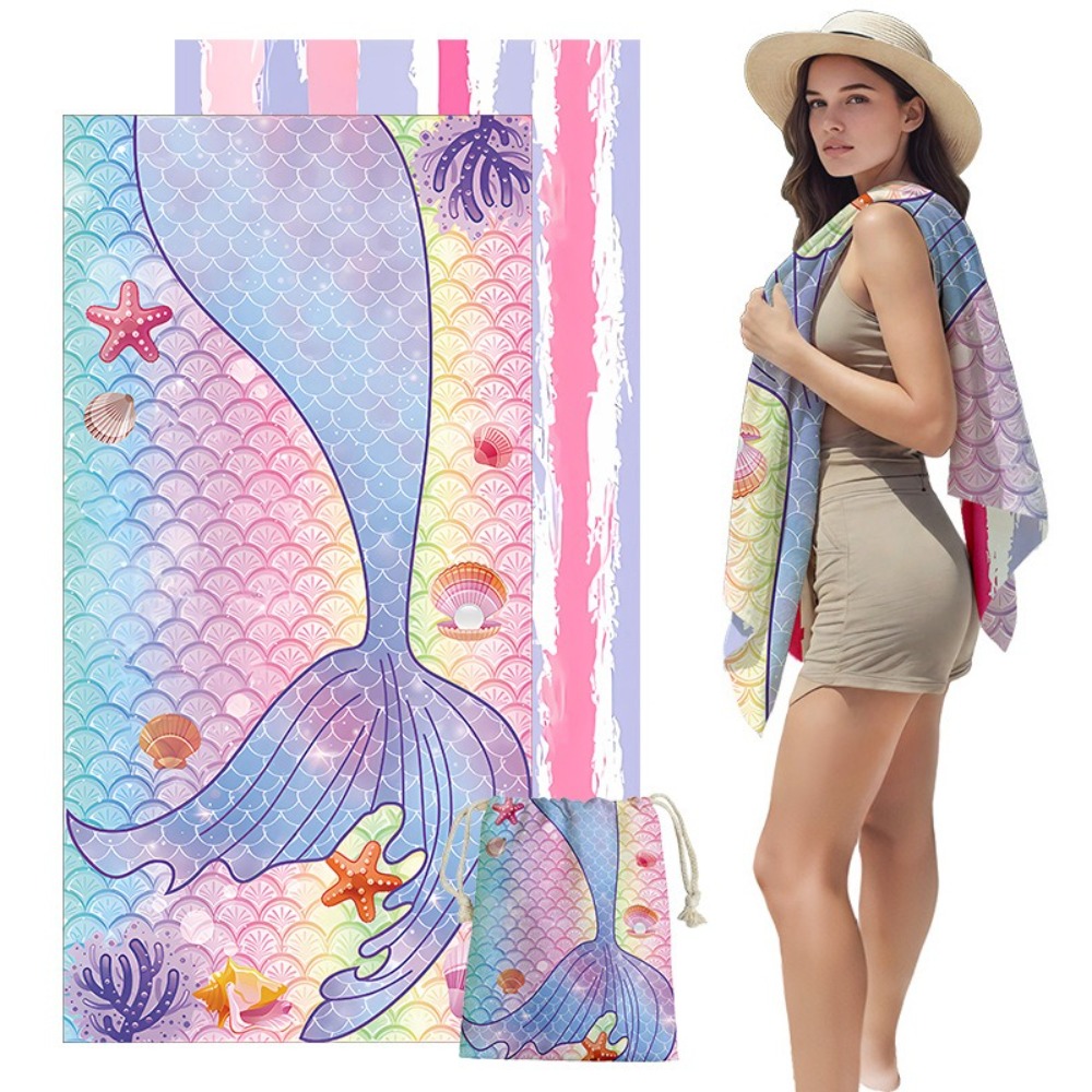 Fish Tail Print Beach Towels a - огляд і ціна Yoga And Fitness Mat