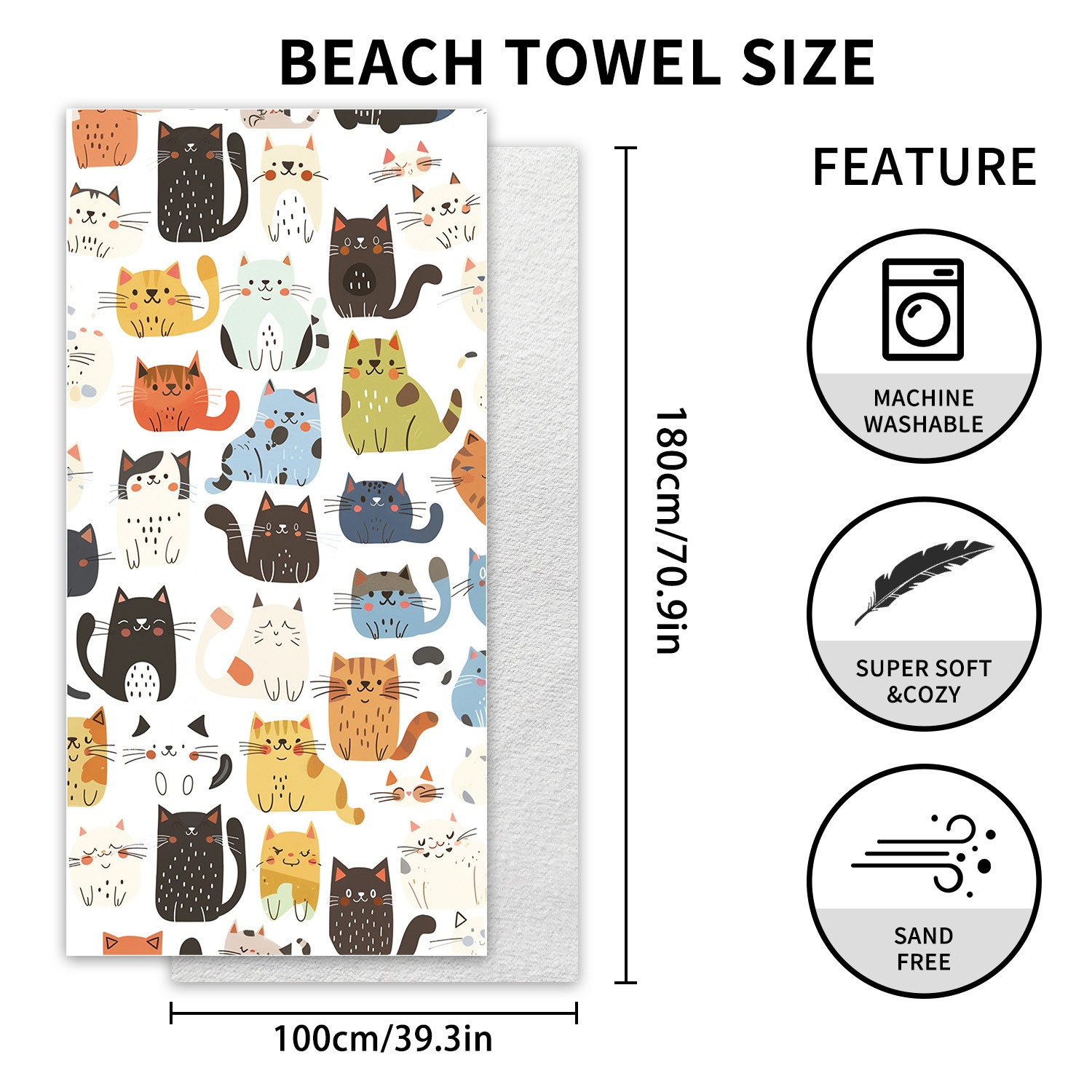 1PC Large Size Beach Blanket M - огляд і ціна Yoga And Fitness Mat